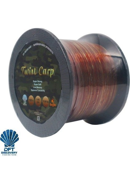 Dft Bojin Twistcarp Kahve-Yşil 1000M 0.40MM Misina