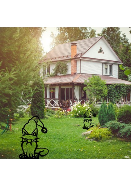 Bahçe Kazığı Demir Imalatı Bahçe Süsü Bahçe Cücesi Kedi