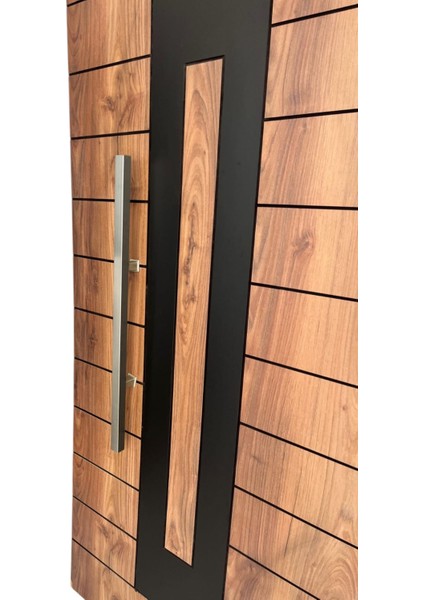 Çelik Kapı Çekme Kolu Tutma Kolu Kare Model Renk Saten (Gümüş Gri) 70CM