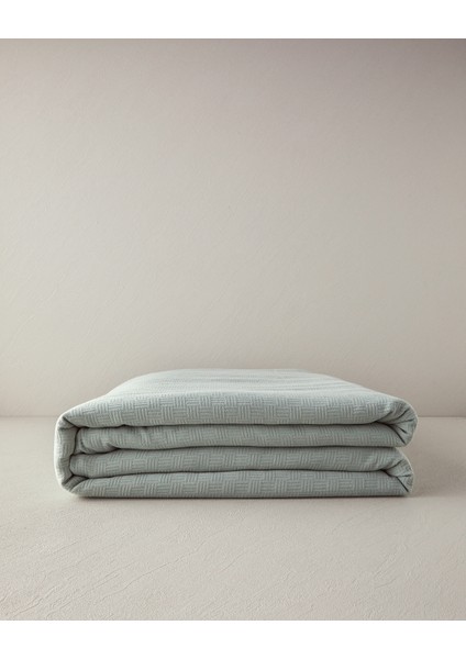 Plain Pamuklu Çift Kişilik Pike 200X220 cm Yeşil