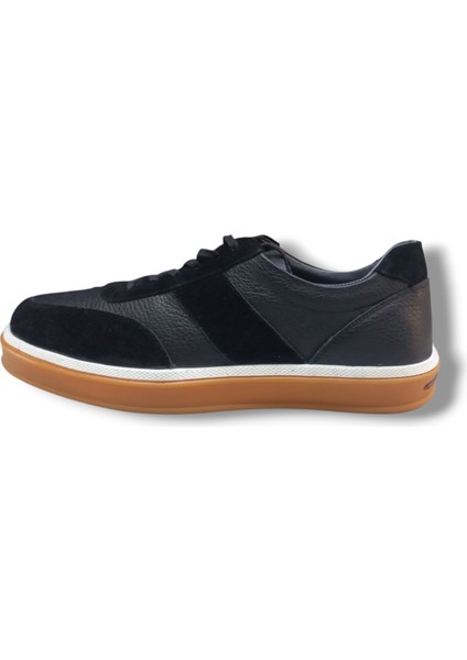 GR0307 Gudi Baskı Floter Deri Üst Kalite Kauçuk Taban Erkek Sneaker Ayakkabı