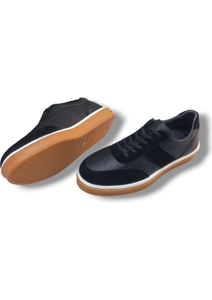 GR0307 Gudi Baskı Floter Deri Üst Kalite Kauçuk Taban Erkek Sneaker Ayakkabı