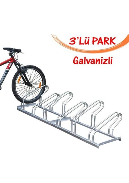 Bisiklet Park Alanı 3'lü Bisiklet Park Demiri 40X120 cm