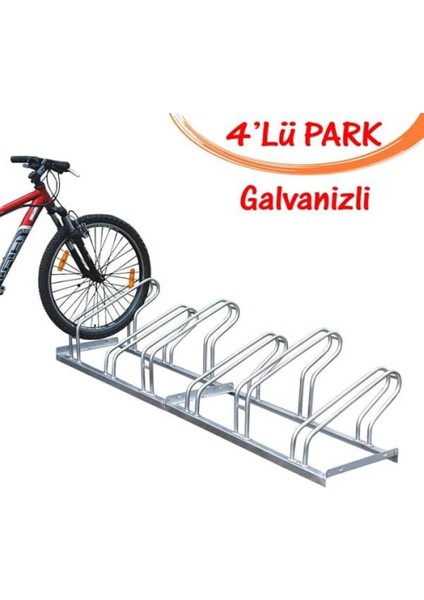 Bisiklet Park Yeri Bisiklet Park Demiri Galvanizli 4'lü 40X160 cm