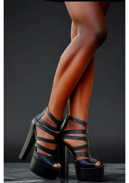 Kadın Elegant Ayakkabı Kalın Topuklu Tasarım Platform Ayakkabı Özel Tasarım Abiye Ayakkabı fırsatları