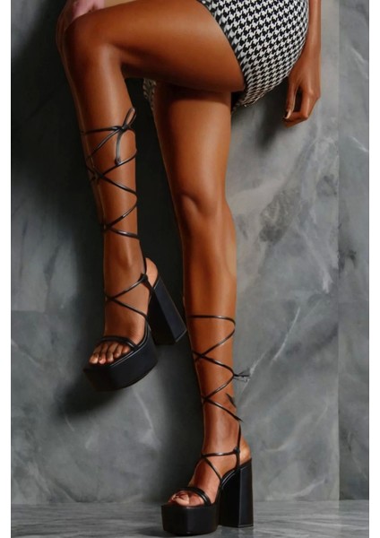 Kadın Elegant Ayakkabı Biyeli Platform Kalın Topuklu Ayakkabı Özel Tasarım Abiye Ayakkabı fırsatları