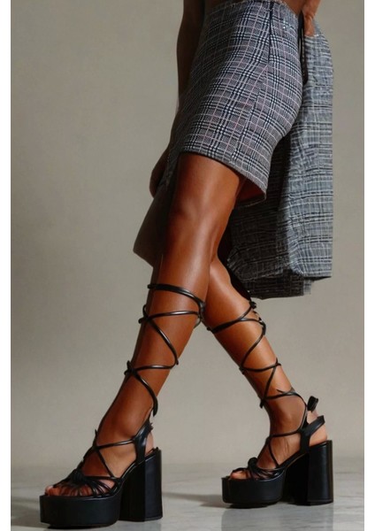 Kadın Elegant Ayakkabı Düğüm Biyeli Tasarım Platform Ayakkabı Özel Tasarım Abiye Ayakkabı modelleri