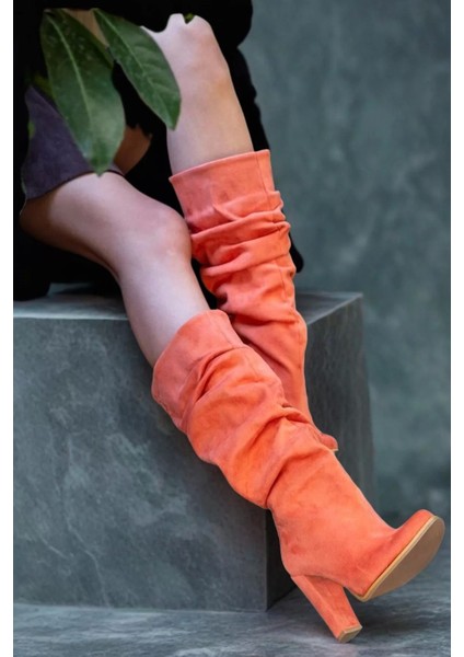 Kadın Moda Kalın Topuk Körüklü Kısa Çizme Şık Tasarım modelleri