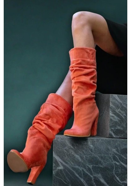 Kadın Moda Kalın Topuk Körüklü Kısa Çizme Şık Tasarım fırsatları