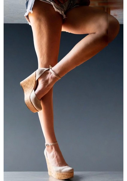 Kadın Elegant Ayakkabı Mantar Dolgu Topuklu Ayakkabı Özel Tasarım Abiye Ayakkabı fiyatları