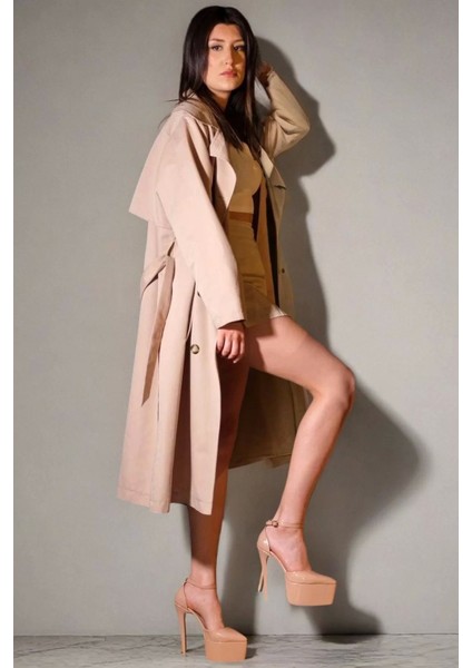 Kadın Elegant Ayakkabı Sivri Platform Topuklu Ayakkabı Özel Tasarım Abiye Ayakkabı fırsatları