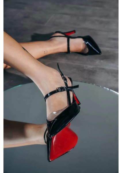 Kadın Elegant Ayakkabı Beyaz Rugan Kısa Topuklu Ayakkabı Özel Tasarım Abiye Ayakkabı