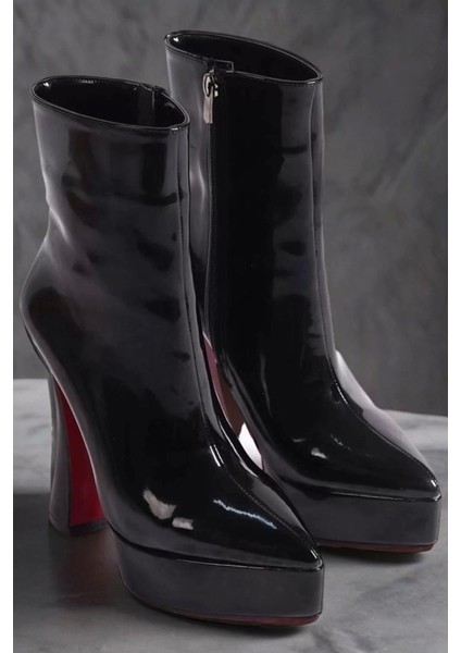 Kadın Elegant Ayakkabı Sivri Burun Platform Bot Özel Tasarım Abiye Ayakkabı