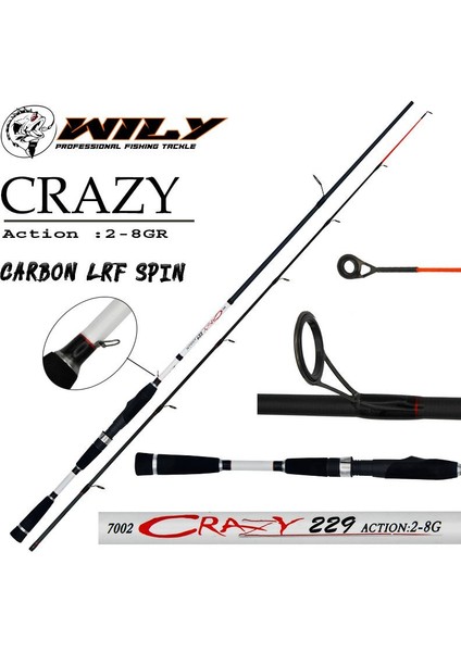 Crazy 210 cm Lrf Kamışı 2-8 gr
