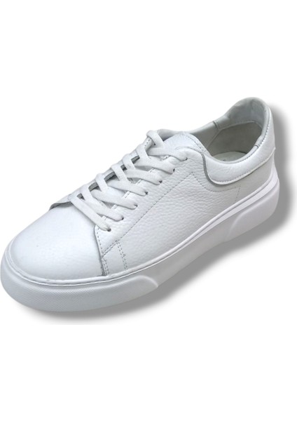 GR0308 Hakiki Özel Yapım Floter Deri Yüksek Eva Taban Beyaz Sneakers Erkek Ayakkabı fırsatları