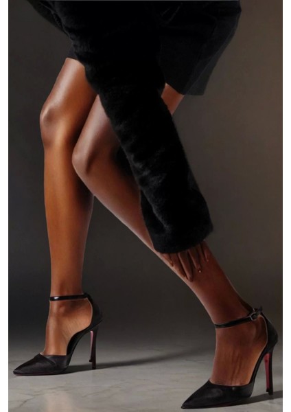 Kadın Elegant Ayakkabı Ince Topuklu Baretli Stiletto Özel Tasarım Abiye Ayakkabı