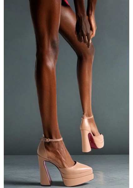 Kadın Elegant Ayakkabı Çift Platform Topuklu Ayakkabı Özel Tasarım Abiye Ayakkabı fırsatları