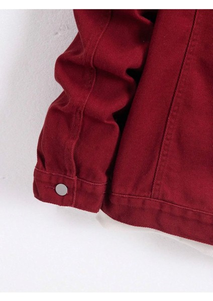 Erkek Jean Denim Standart Kalıp Cepli Düğmeli Kot Ceket