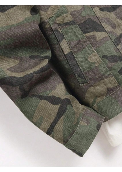 Erkek Jean Denim Standart Kalıp Cepli Düğmeli Kot Ceket modelleri