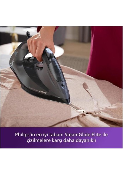 7500 Serisi Azur Buharlı Ütü 3200W, 55G/DK Sürekli Buhar, 260 G Şok Buhar, DST7511/80 indirimleri