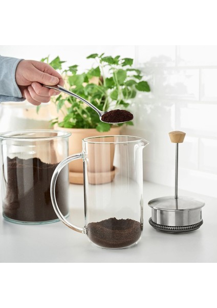 French Press Çay Kahve Demleme Paslanmaz Çelik & Cam & Bambu 1 Litre modelleri