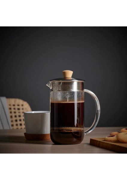 French Press Çay Kahve Demleme Paslanmaz Çelik & Cam & Bambu 1 Litre fırsatları