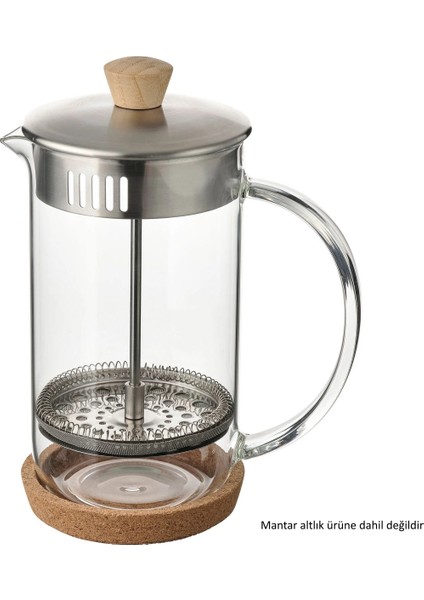 French Press Çay Kahve Demleme Paslanmaz Çelik & Cam & Bambu 1 Litre indirimleri