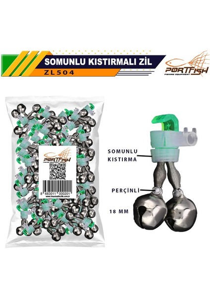 Somunlu Kıstırmalı Zil 18 mm