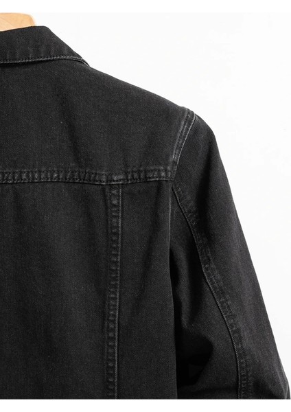Erkek Jean Denim Standart Kalıp Cepli Düğmeli Kot Ceket fırsatları