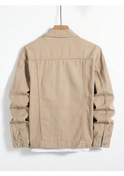 Erkek Jean Denim Standart Kalıp Cepli Düğmeli Kot Ceket fiyatları