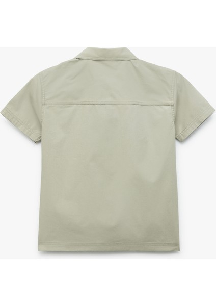 Pamuklu Kapaklı Cep Detaylı Kısa Kollu Gömlek fiyatları