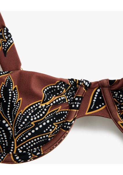 Astarlı Çiçek Desenli Balenli Bikini Üstü fiyatları