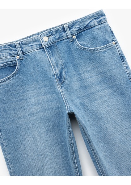 Normal Bel Pamuklu Straight Fit Jean Pantolon - Mark Jean