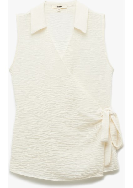 Kolsuz Yandan Bağlama Detaylı Kruvaze Gömlek modelleri