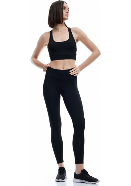 Dikiş Detaylı Slim Fit Spor Tayt