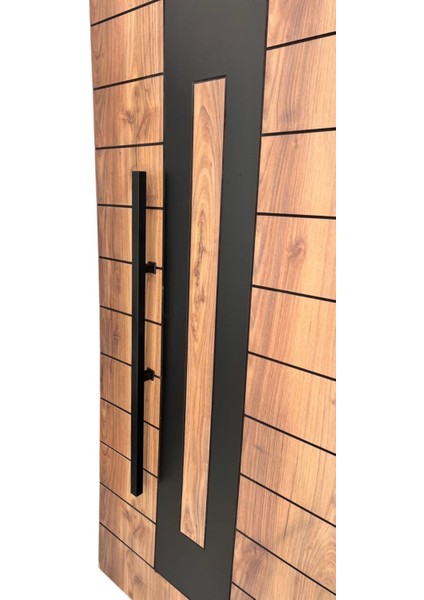 Çelik Kapı Çekme Kolu Tutma Kolu Kare Model Renk Siyah 110CM