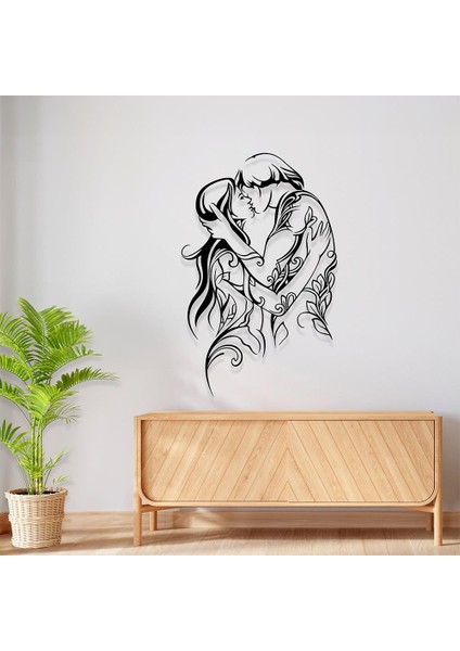 Romantik Yatak Odası Tabloları Öpüşen Çift Temalı Metal Tablo fiyatları