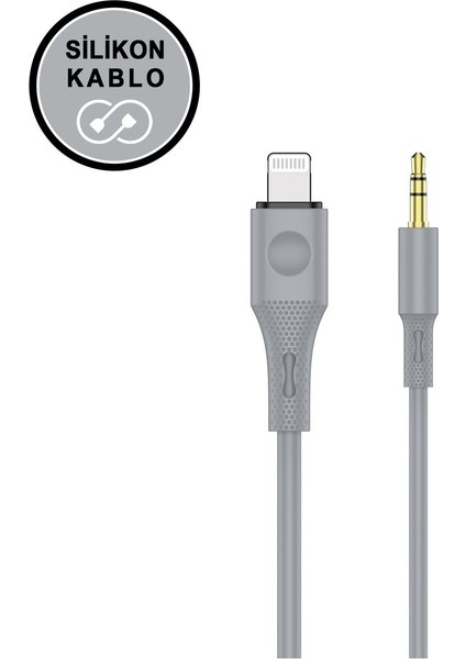iPhone Lightning Uyumlu Tak Çalıştır 3.5 mm Aux Kablo MT2810 Mtl Aksesuar