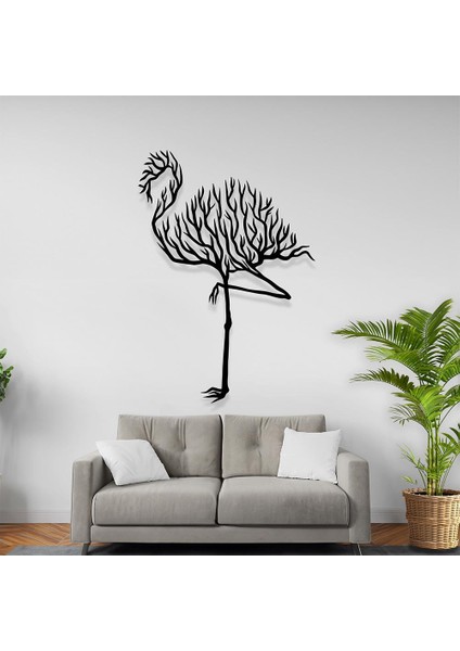 Flamingo Tablo Illüstrasyon Tasarım Lazer Kesim Metal Duvar Tablo