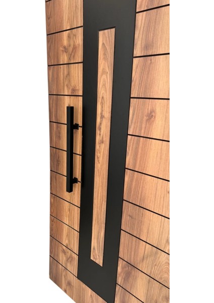 Çelik Kapı Çekme Kolu Tutma Kolu Kare Model Renk Siyah 60CM