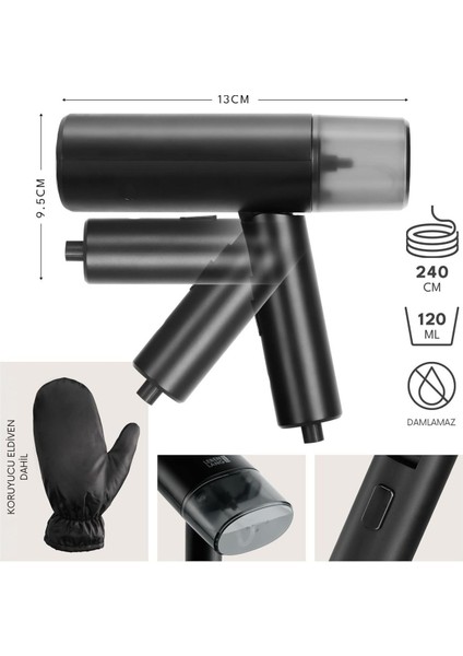 Seyahat Steamer, Katlanabilir, 900 W, 120 ml Su Tankı, Seyahat Seti, Hijyenik Ütüleme