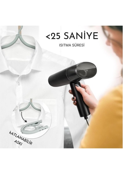 Seyahat Steamer, Katlanabilir, 900 W, 120 ml Su Tankı, Seyahat Seti, Hijyenik Ütüleme