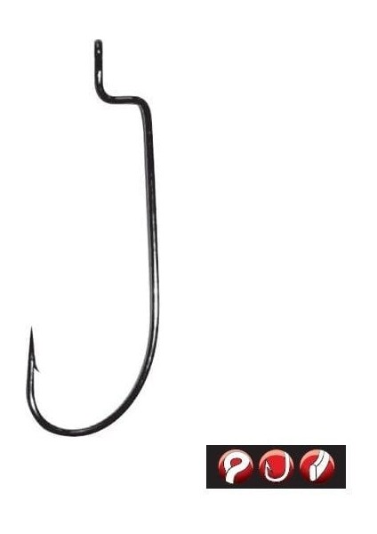 Worm 34 Siyah No:3/0 Olta Iğnesi