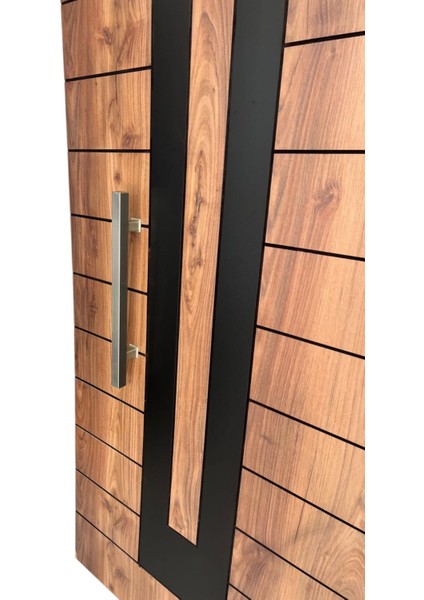 Çelik Kapı Çekme Kolu Tutma Kolu Kare Model Renk Saten ( Gümüş Gri) 50CM