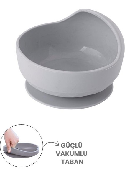 Eğimli Mama Kasesi, Vakum Tabanlı Bebek Çocuk Eğimli Mama Tabağı - 2 Mama Kaşığı Hediyeli fiyatları