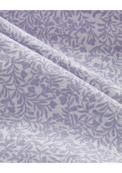 Tımeless Garden Baskılı Tek Kişilik Pike 150 x 220 cm Lila