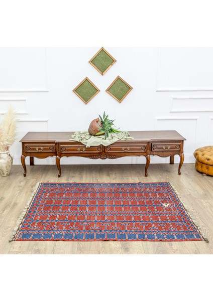 Nova El Dokuma Kırmızı Yüncü Kilim 132 x 174 cm fiyatları