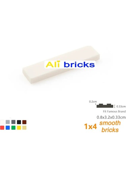 50PCS Dökme Yapı Taşları Ince Figür Tuğlalar Pürüzsüz 1x4 Noktalar Eğitim Yaratıcı Boyutu 2431 Oyuncakla Uyumludur Ilk Oyuncak: 50PCS Beyaz (Yurt Dışından)
