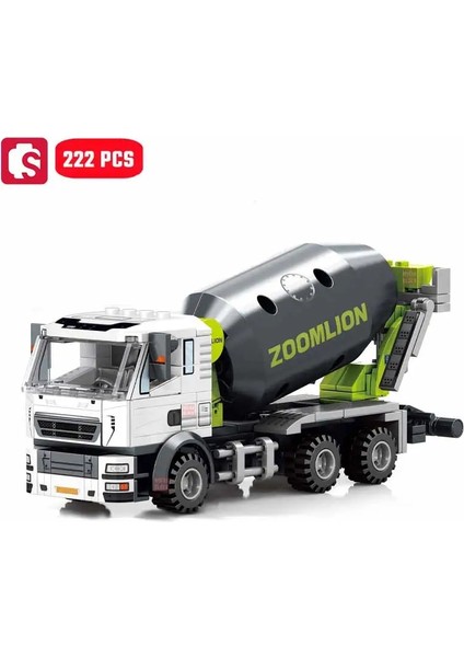 Sembo Mühendislik Araç Montajı Yapı Taşları Kitleri Moc Excavatör Mikser Kamyon Model Tuğlalar Diy Eğitim Oyuncakları Erkek Hediyeler Renk: Mini Mikser Kamyon (Yurt Dışından)