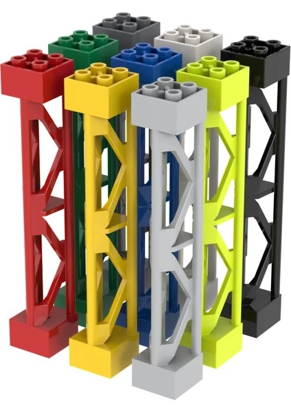 58827 Yapı Taşı Tuğla Klasik Destek 2 x 2 x 10 Kirder Üçgen Dikey Tip 3 - 3 Mesajlar 2 Bölümler: Rastgele/boyut: 3pcs (Yurt Dışından)